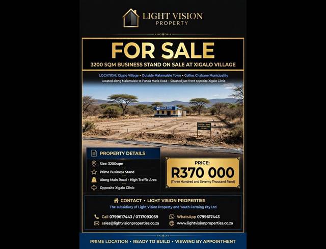 LAND FOR SALE IN MALAMULELE